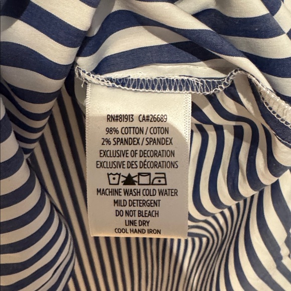 Robert Graham Blue Striped Leona Shirt Dress - Size 12 - Picture 10 of 10